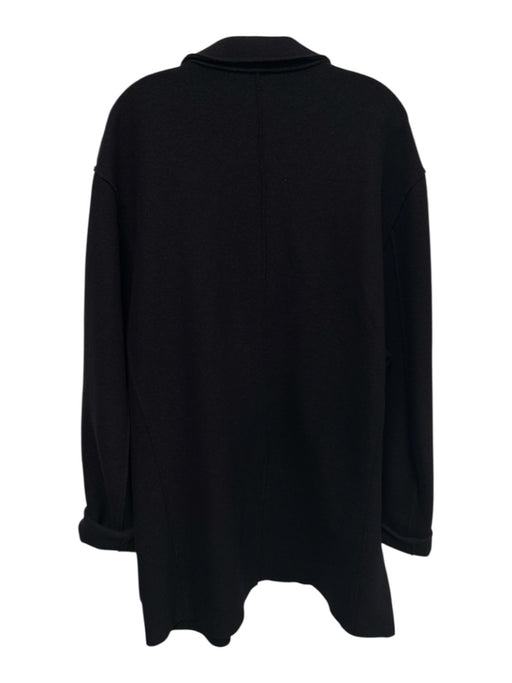 Ibiza Size Est XL Black Wool Solid Buttons Men's Jacket Black / Est XL