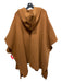 Free People Size One Size Rust Brown Poly Long Line Hood Cardigan Rust Brown / One Size