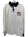 Polo NWT Size L White & Blue Cotton logo Polo Men's Long Sleeve Shirt White & Blue / L