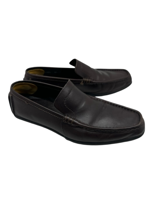 Gucci Shoe Size 9.5 Dark Brown Leather Solid Driver Men's Shoes Dark Brown / 9.5