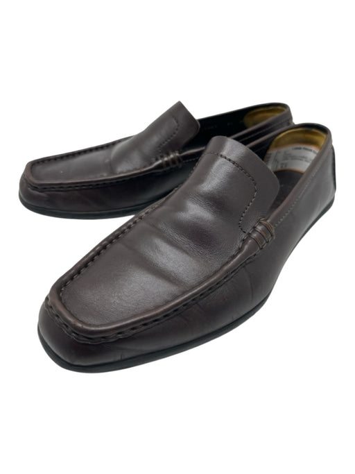 Gucci Shoe Size 9.5 Dark Brown Leather Solid Driver Men's Shoes Dark Brown / 9.5