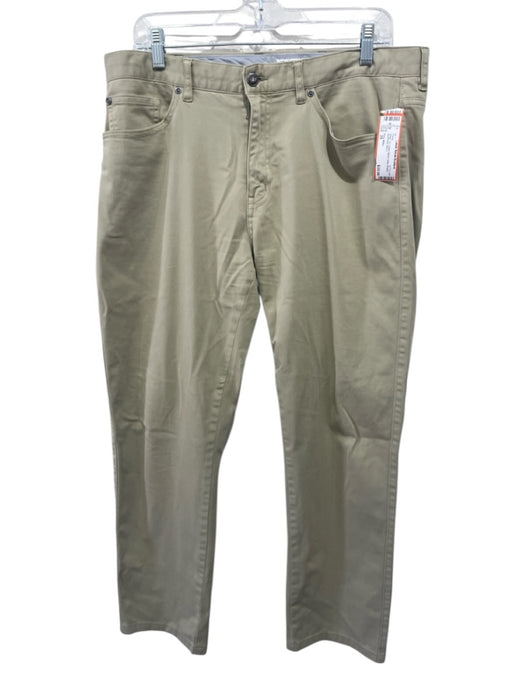 Peter Millar Size 35 Beige Cotton Blend Solid Khakis Men's Pants Beige / 35