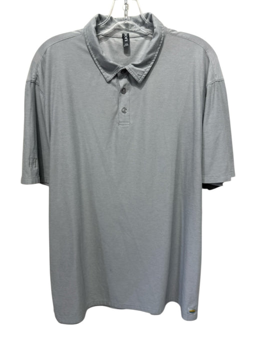 Vuori Size XXL Gray Synthetic Solid Athletic Polo Men's Short Sleeve Gray / XXL