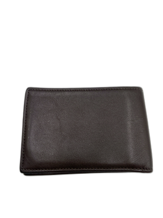 Tumi Like New Brown Leather Solid Bi Fold Men's Wallet Brown