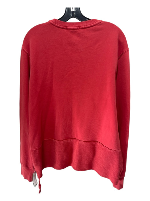 Ksubi Size L Red Cotton Blend Solid Sweatshirt Men's Long Sleeve Shirt L