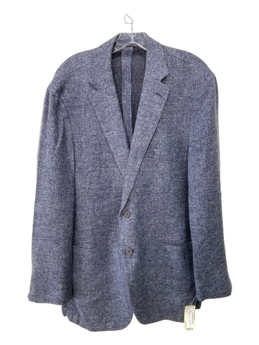 Suitsupply Blue & White Polyester 2 Button Men's Blazer 58