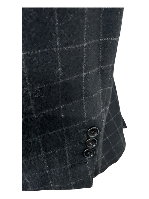 Ralph Lauren Purple Black & White Cashmere Window pane 2 Button Men's Blazer Black & White / 40