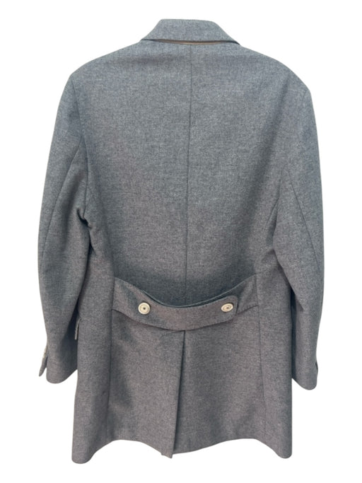 Angelo Nardelli 1951 Size 48 Gray Wool Solid Double Breasted Men's Jacket Gray / 48