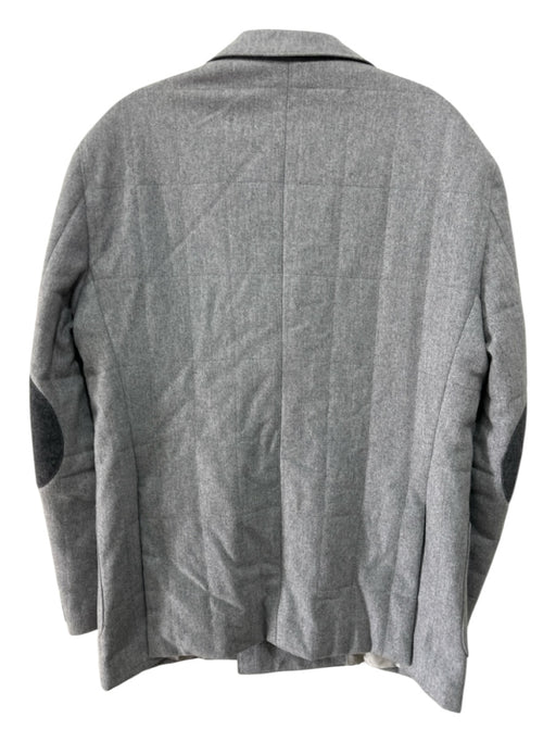 Luciana Di Martina Size 48 Gray Wool Solid Men's Jacket Gray / 48