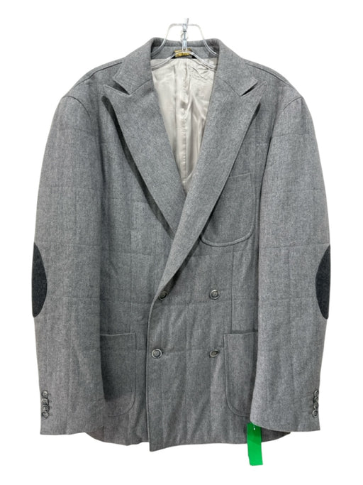 Luciana Di Martina Size 48 Gray Wool Solid Men's Jacket Gray / 48