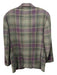 Etro Green & Multi Wool Plaid 2 Button Men's Blazer Green & Multi / 50