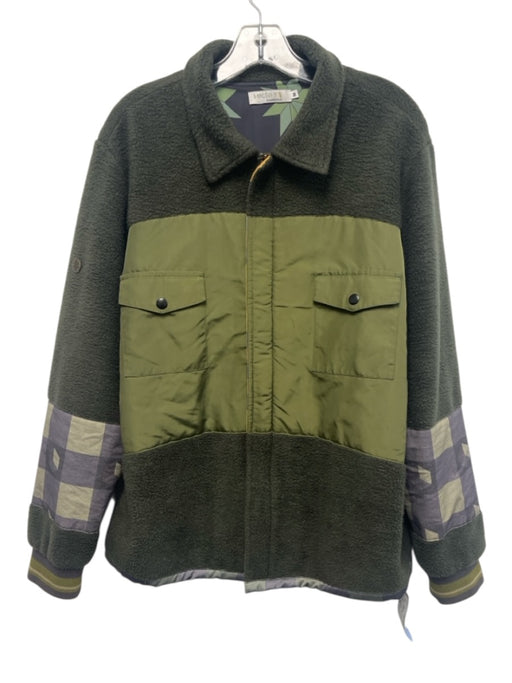 Lucid FC Size M Green Solid Zipper Men's Jacket Green / M