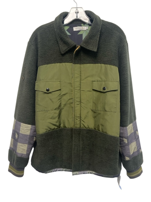 Lucid FC Size M Green Solid Zipper Men's Jacket Green / M