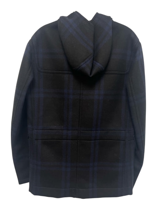 Allegri Size Est M Black & Blue Plaid hood Men's Jacket Black & Blue / Est M