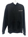 New Balance Size M Black & White Cotton Solid Hoodie Men's Jacket Black & White / M