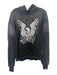 Elias Size M Black & White Cotton Graphic Hoodie Men's Jacket Black & White / M