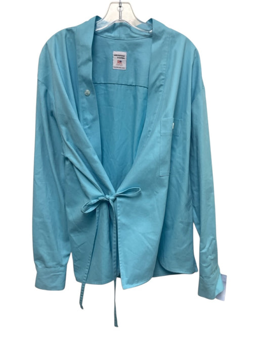 Lucid Size Est M Light blue Solid Men's Long Sleeve Shirt Light blue / Est M