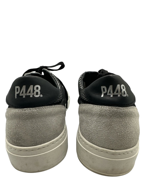 P448 Shoe Size 44 Gray & White Suede Low Top Men's Shoes Gray & White / 44
