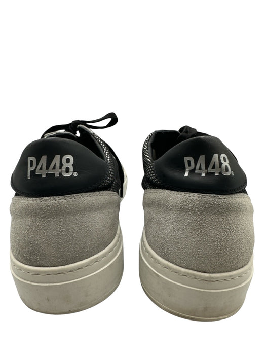 P448 Shoe Size 44 Gray & White Suede Low Top Men's Shoes Gray & White / 44