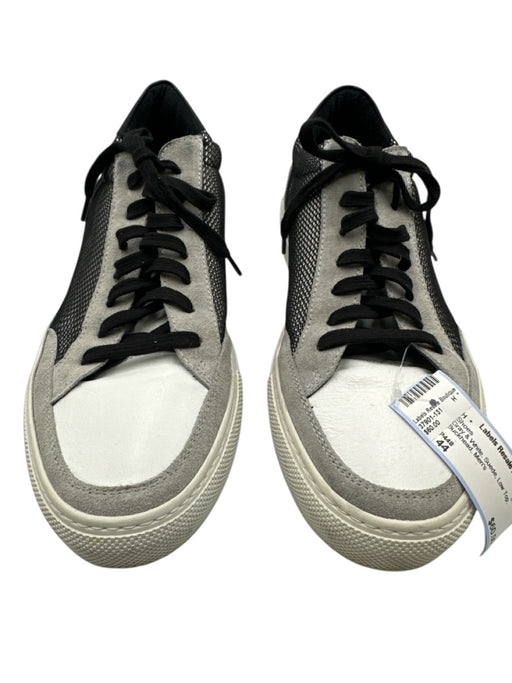 P448 Shoe Size 44 Gray & White Suede Low Top Men's Shoes Gray & White / 44