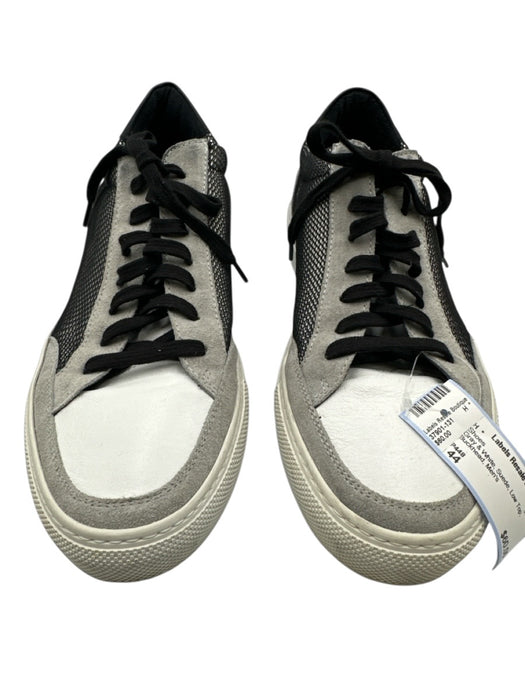 P448 Shoe Size 44 Gray & White Suede Low Top Men's Shoes Gray & White / 44