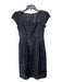 Nanette Lepore Size 2 Black Polyester Blend Square Neck Cap Sleeve Dress Black / 2