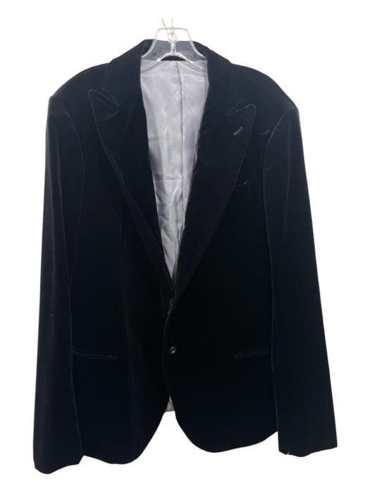 Armani Collezioni Black Velour Solid 2 Button Men's Blazer 42L