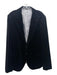 Armani Collezioni Black Velour Solid 2 Button Men's Blazer 42L