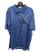 Peter Millar Size XL Blue & Green Cotton Striped Polo Men's Short Sleeve XL