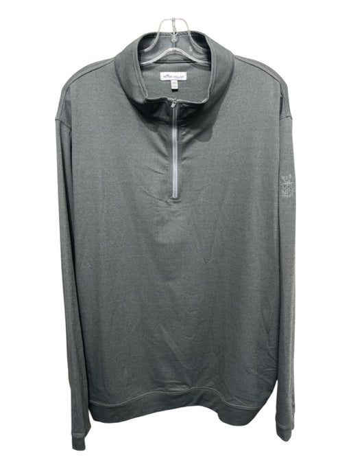 Peter Millar Size XXL Gray Polyester Solid Quarter Zip Men's Jacket Gray / XXL