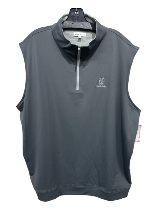 Peter Millar Size XXL Gray Polyester Solid Emmett Vest Gray / XXL