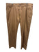 Peter Millar Size Est 42 Brown Cotton Solid Zip Fly Men's Pants Brown / Est 42