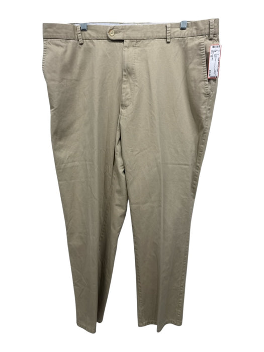 Peter Millar Size 40 Brown Cotton Solid Zip Fly Men's Pants Brown / 40
