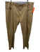 Peter Millar Size Est 42 Brown Cotton Solid Zip Fly Men's Pants Brown / Est 42