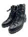 Valentino Shoe Size 38.5 Black Leather Lace Up Studs High Top Booties Black / 38.5