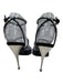 Tom Ford Shoe Size 39.5 Black & Silver Leather Ankle Strap Studs Sandals Black & Silver / 39.5