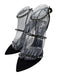 Tom Ford Shoe Size 39.5 Black & Silver Leather Ankle Strap Studs Sandals Black & Silver / 39.5
