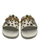 Dolce & Gabbana Shoe Size 41 White & Gold Leather Studs Chains Slides Sandals White & Gold / 41