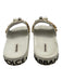 Dolce & Gabbana Shoe Size 41 White & Gold Leather Studs Chains Slides Sandals White & Gold / 41