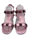 Valentino Garavani Shoe Size 41 Metallic Pink Leather Rockstud Sandals Metallic Pink / 41