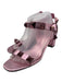 Valentino Garavani Shoe Size 41 Metallic Pink Leather Rockstud Sandals Metallic Pink / 41