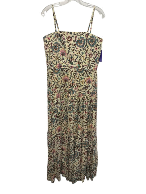 Raga Size S Yellow, Pink, Multi Viscose Block Printed Botanical Maxi Dress Yellow, Pink, Multi / S