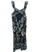 Free People Size S Blue, Yellow, White Cotton Shirred Floral Balloon Leg Dress Blue, Yellow, White / S