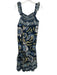 Free People Size S Blue, Yellow, White Cotton Shirred Floral Balloon Leg Dress Blue, Yellow, White / S