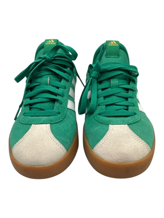 Adidas Shoe Size 8 Green & Cream Suede Upper Stripe Colorblock Low Top Sneakers Green & Cream / 8