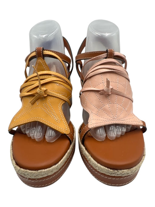 Zimmermann Shoe Size 41 Brown, Pink, Yellow Leather starfish & seashell Sandals Brown, Pink, Yellow / 41