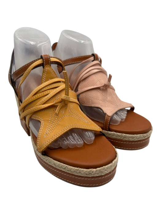 Zimmermann Shoe Size 41 Brown, Pink, Yellow Leather starfish & seashell Sandals Brown, Pink, Yellow / 41