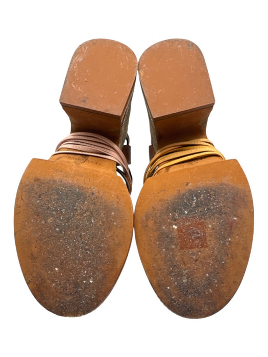 Zimmermann Shoe Size 41 Brown, Pink, Yellow Leather starfish & seashell Sandals Brown, Pink, Yellow / 41