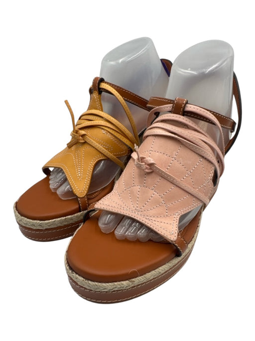 Zimmermann Shoe Size 41 Brown, Pink, Yellow Leather starfish & seashell Sandals Brown, Pink, Yellow / 41