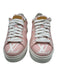 Louis Vuitton Shoe Size 41 Pink & White Leather Lace Up Low Top Sneakers Pink & White / 41